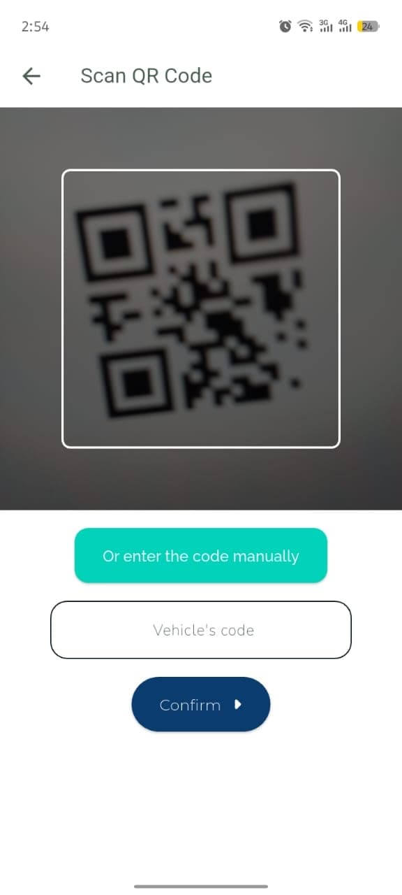 écran de l'application pogo scaner véhicule 